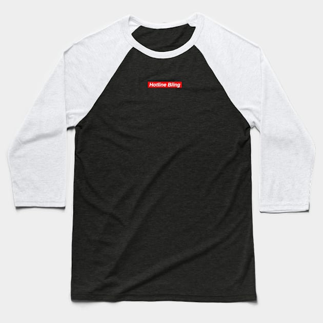 Hotline Bling // Red Box Logo Baseball T-Shirt by FlexxxApparel